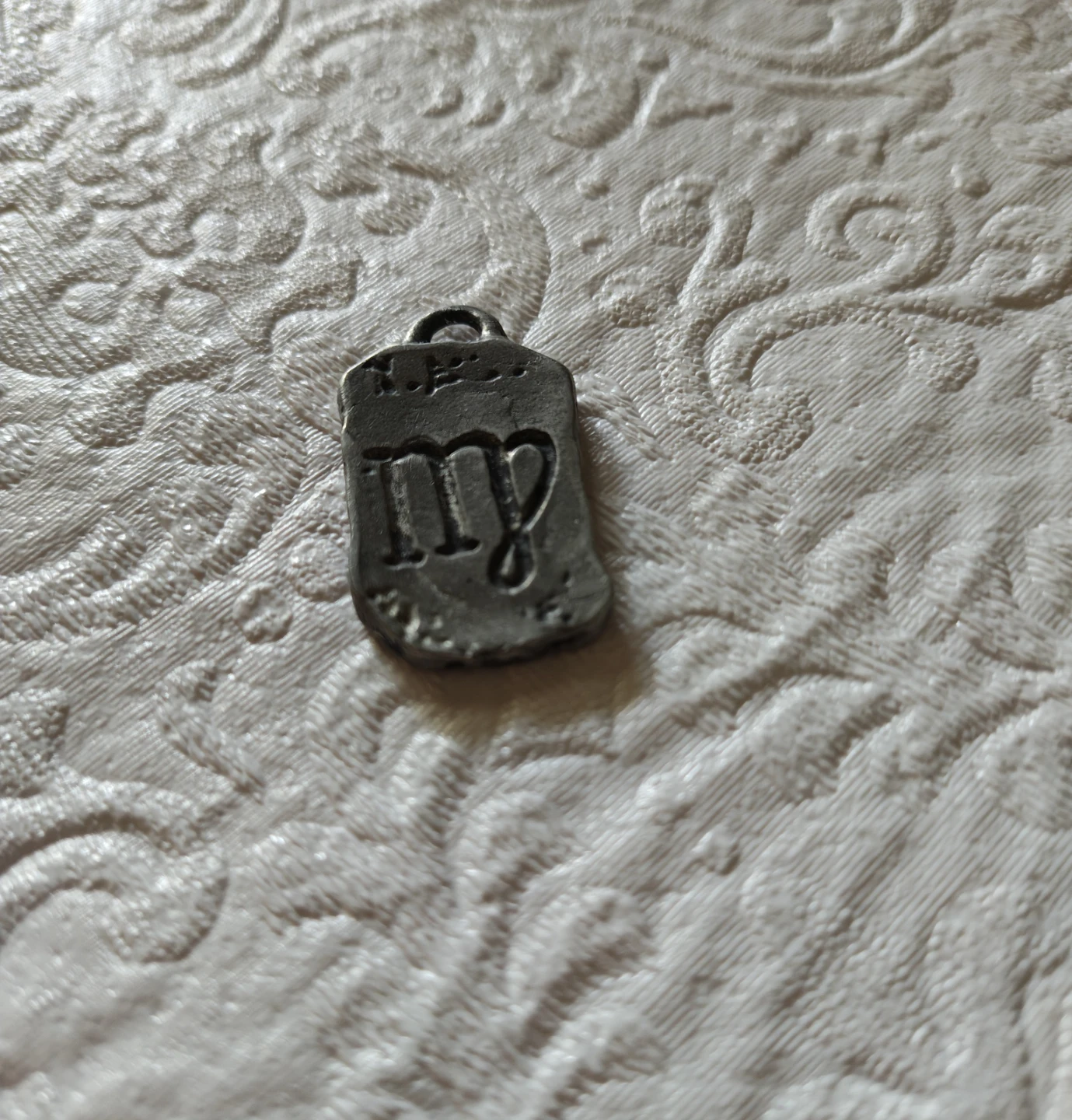 Pewter Virgo Zodiac Charm Pendant - photo 2