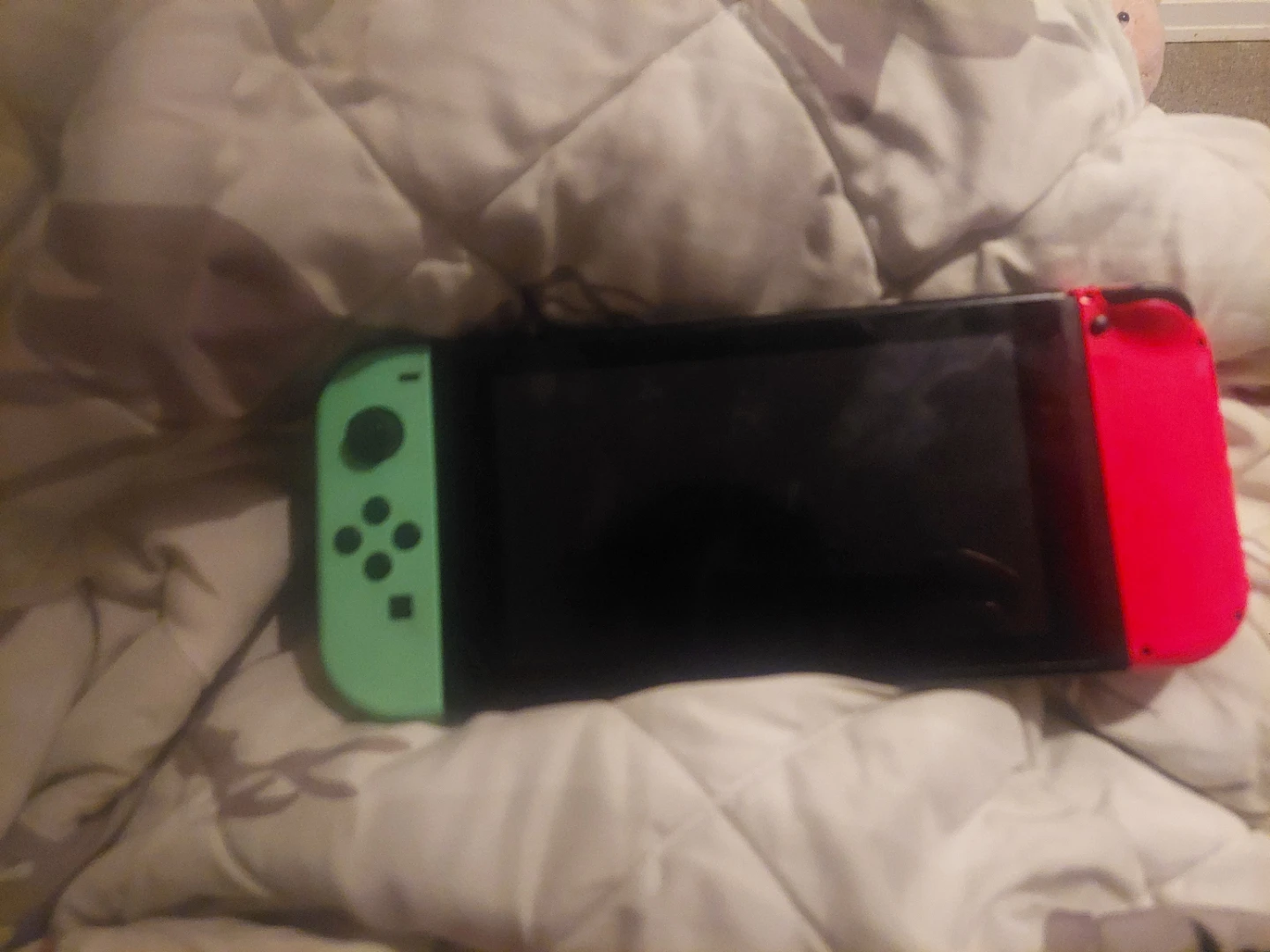 Nintendo Switch console with neon Joy‑Con pair - photo 4