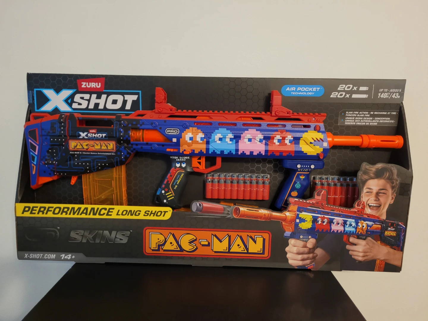 ZURU X-Shot Skins Pro Long Shot Pac-Man Blaster