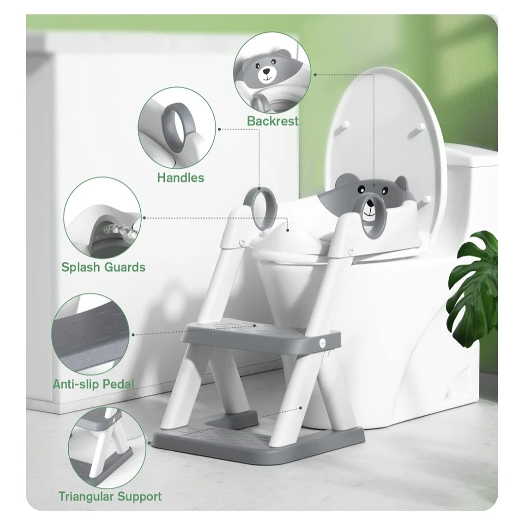 Adjustable Bear Kids Toilet Training Ladder - photo 4