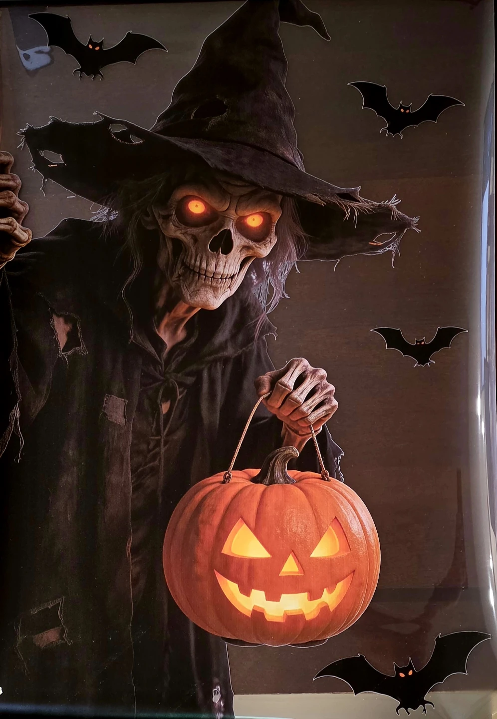 Scary Halloween Window Decals – Decor | No Glue | No Residue