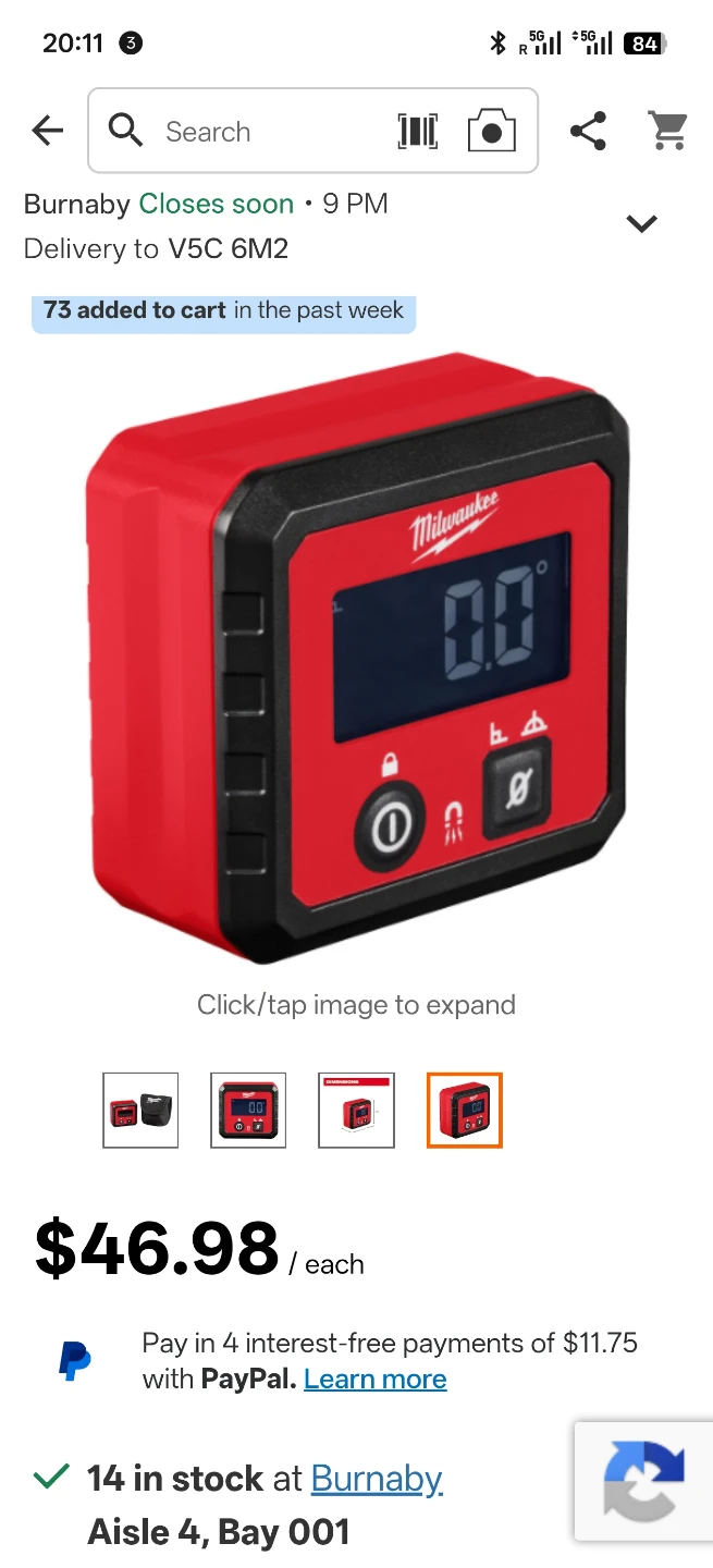 20%Milwaukee Digital Angle Gaugeu 48-22-5602 price fiirm
