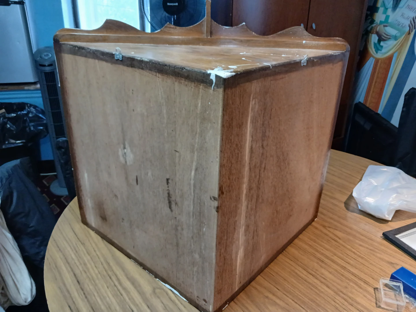 Vintage Wooden Corner Wall Cabinet - photo 4