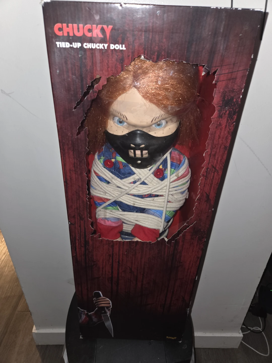 Spirit Halloween Tied-Up Chucky Doll