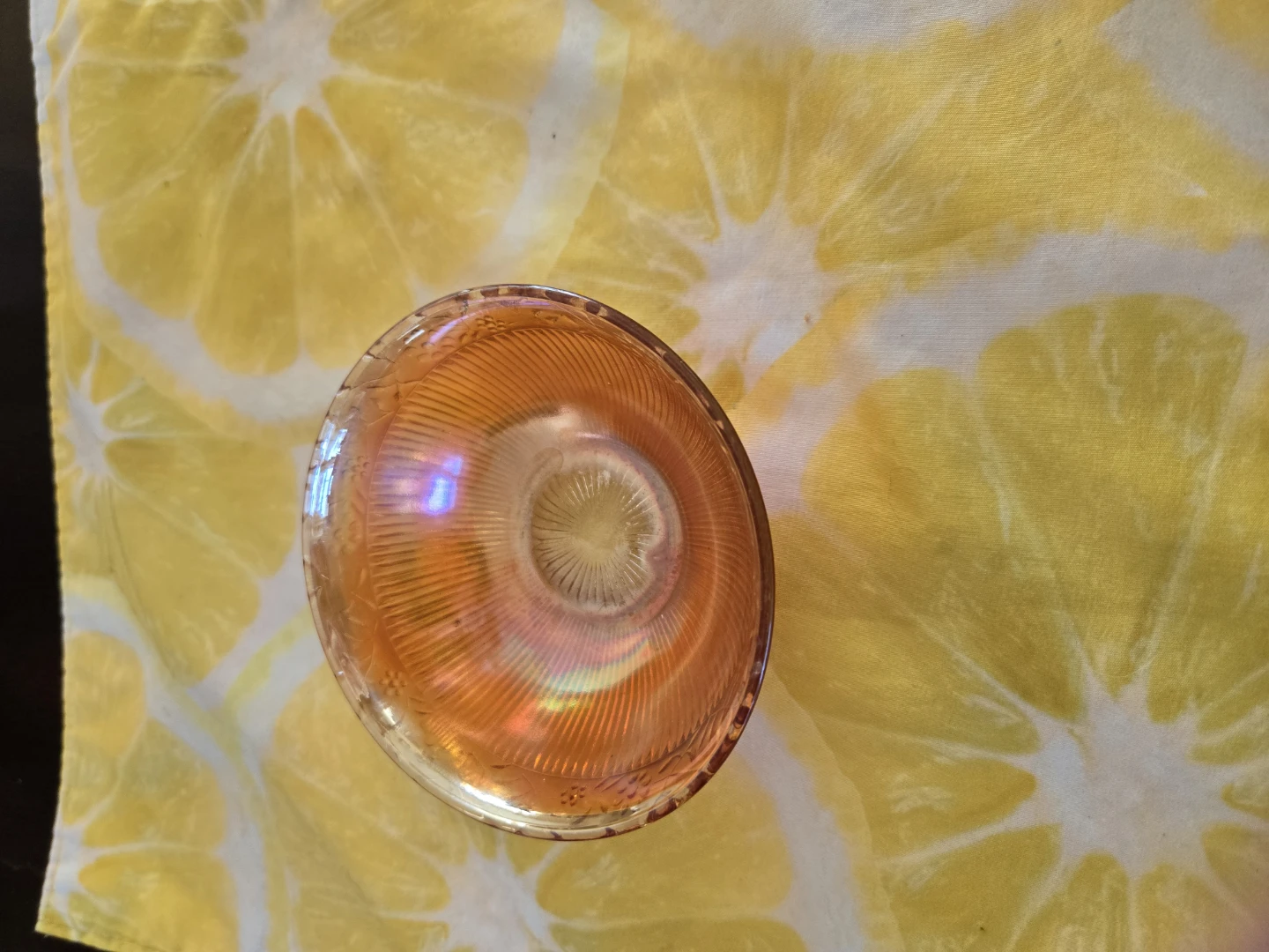 Vintage Imperial  Carnival Glass Berry Bowl - Prism & Daisy Band