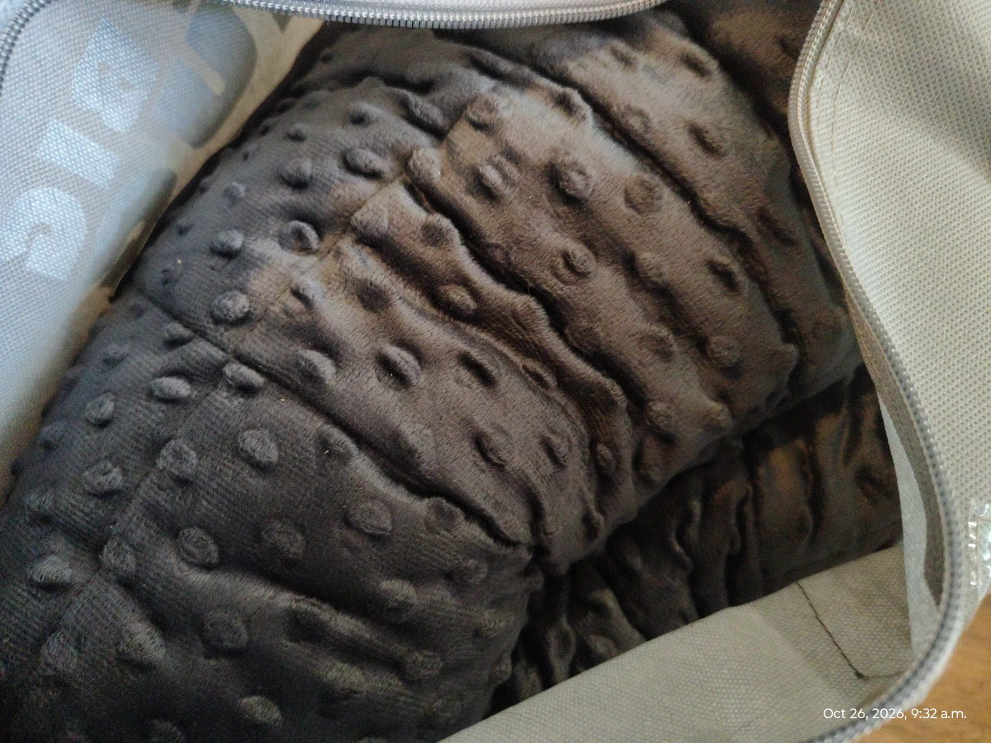 WAIBIO The Big Hug Weighted Blanket, 15lbs, Grey - photo 3