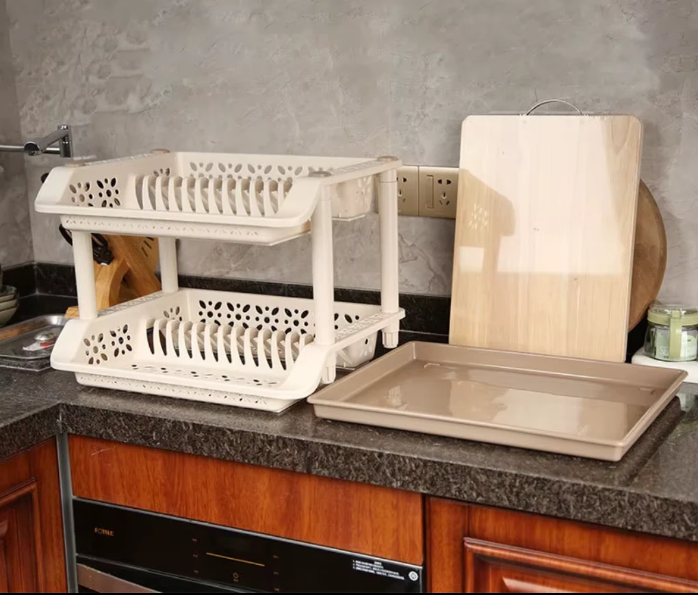 Two-Tier Plastic Dish Drying Rack - photo 3