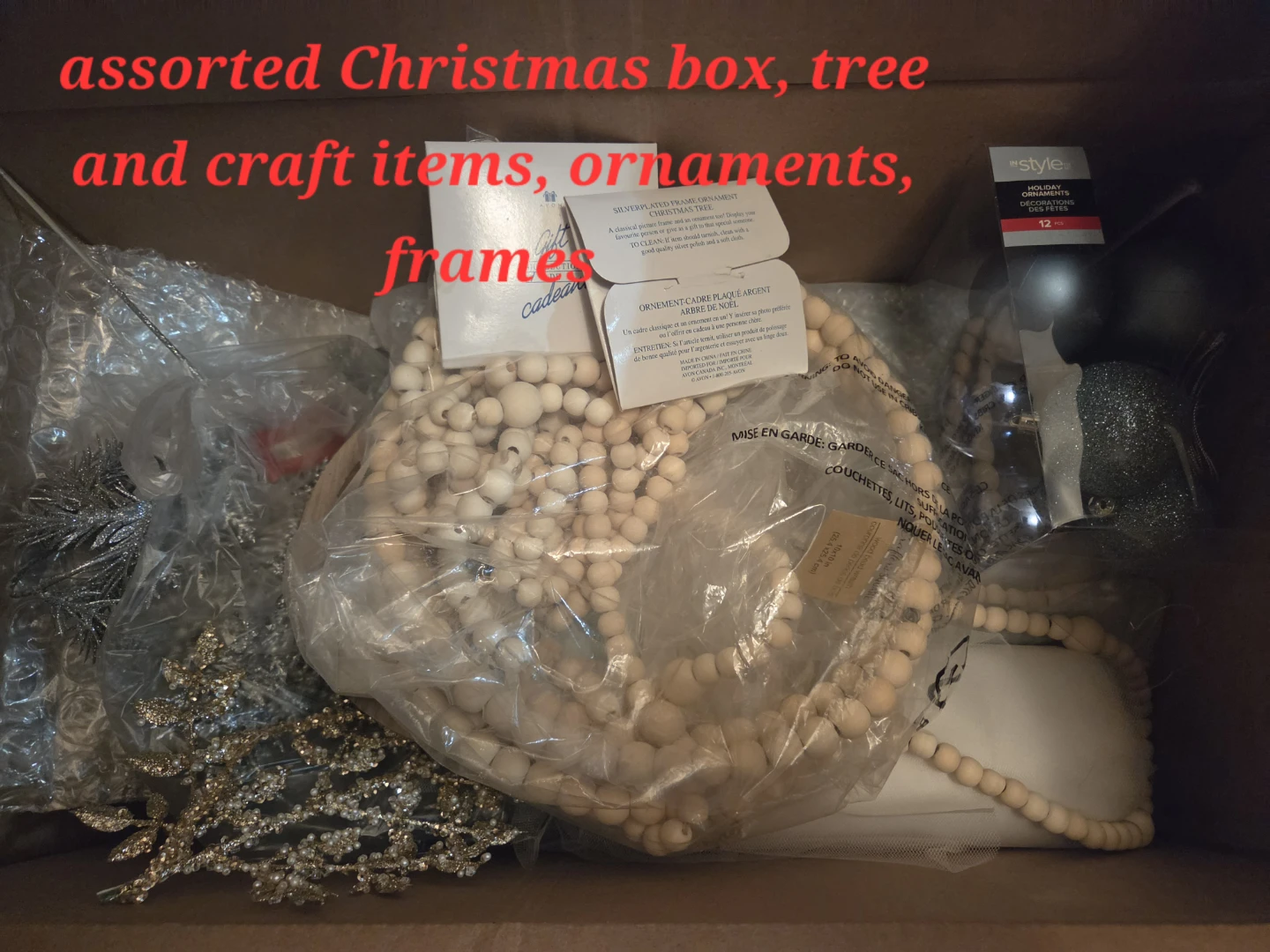 Assorted Christmas Decor and Craft Box - photo 2