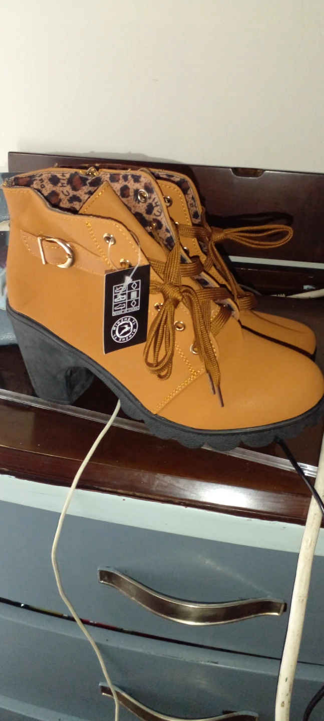 Minzhe Tan Women's Heeled Ankle Boots