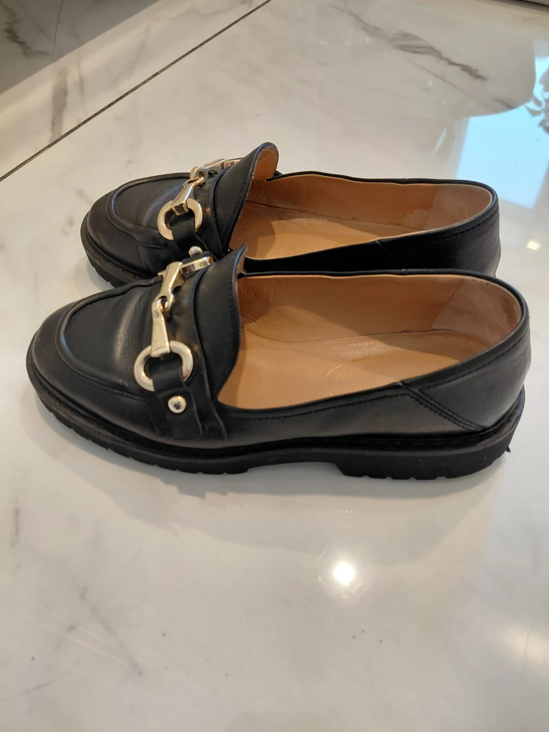 Browns Black Leather Chunky Loafers - photo 3