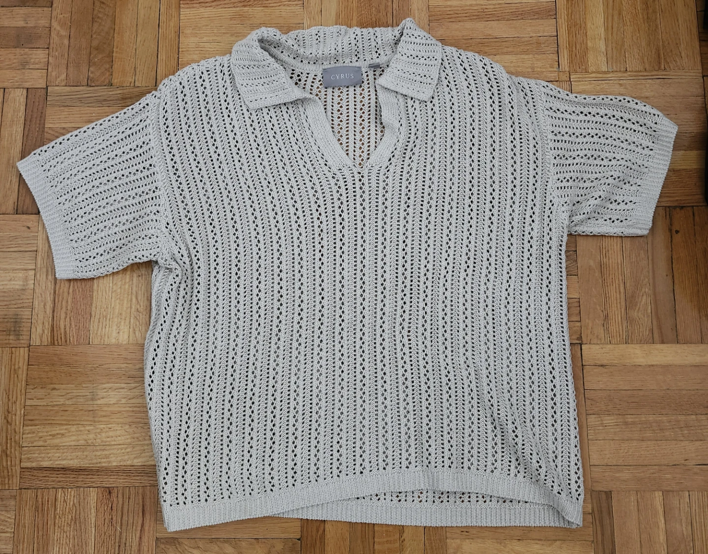 Cyrus Grey Knit Polo Shirt