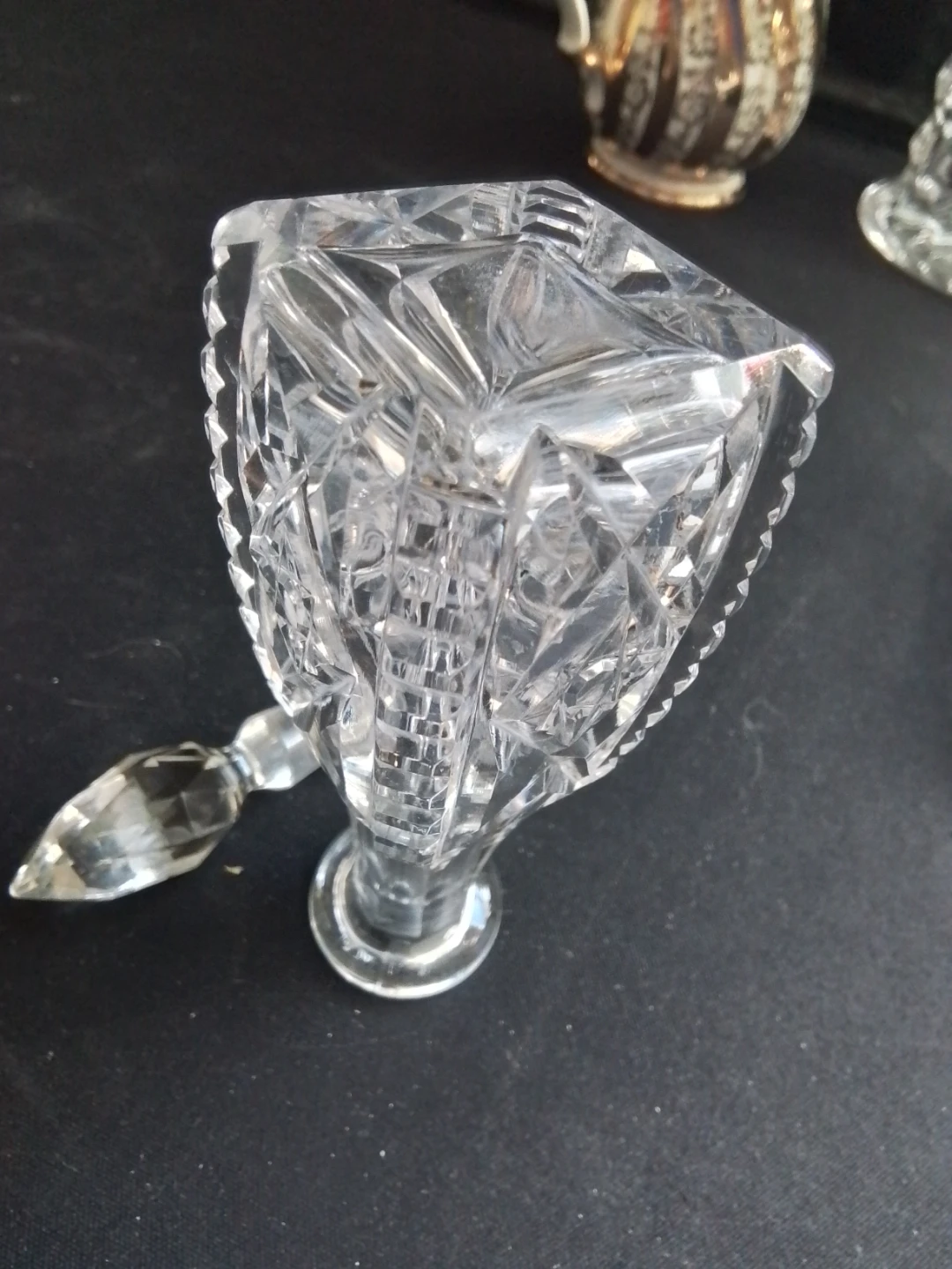 Vintage Miniature Decanter Scent Bottle w/ Faceted Stopper - photo 5