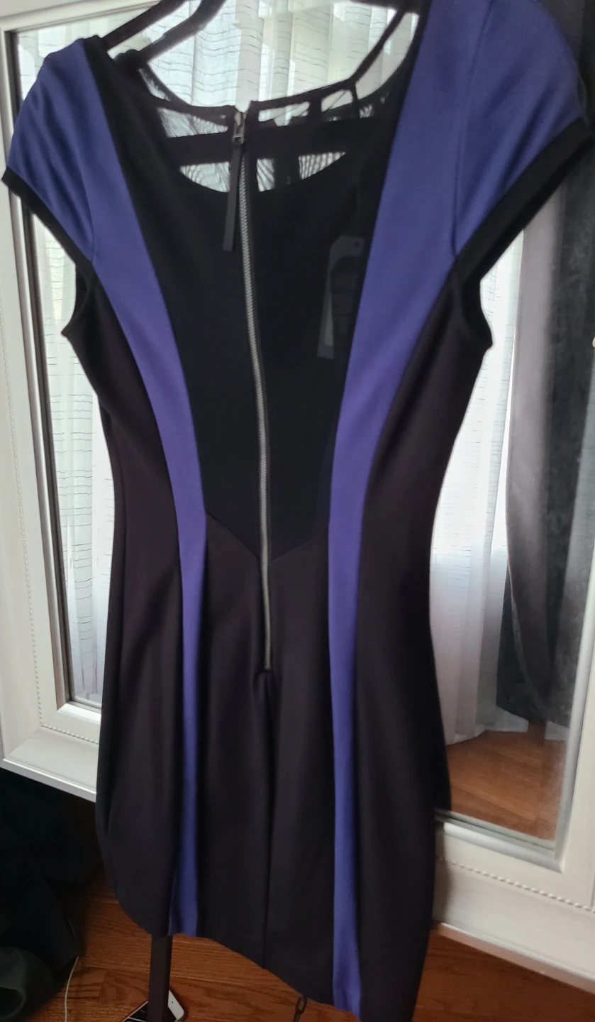 Guess Sleeveless Dress in Black and Purple - photo 2