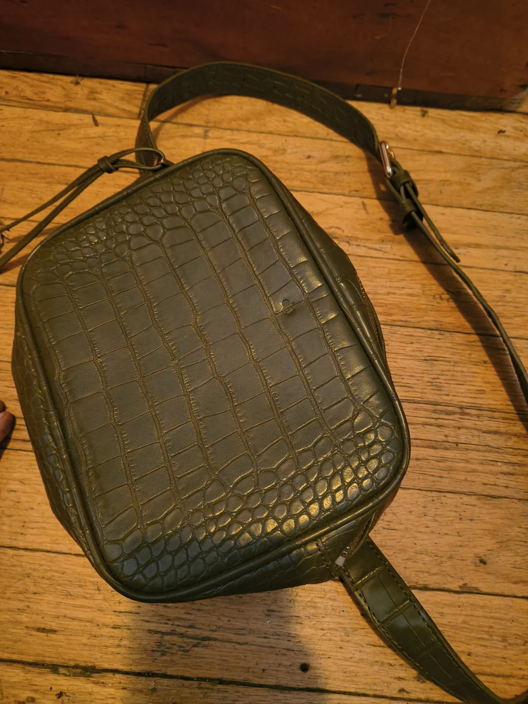 Cole Haan Olive Crocodile Embossed Crossbody Bag - photo 2