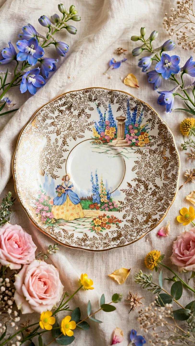 Vintage Fine Bone China Teacup and Saucer Set - photo 3