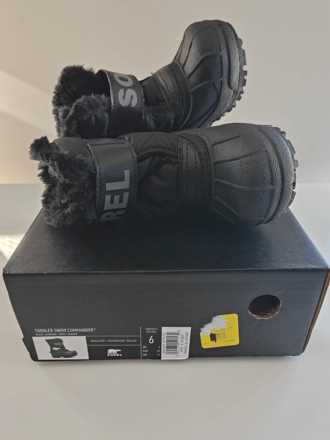 Sorel Toddler Snow Commander Boots Black 6C - photo 3