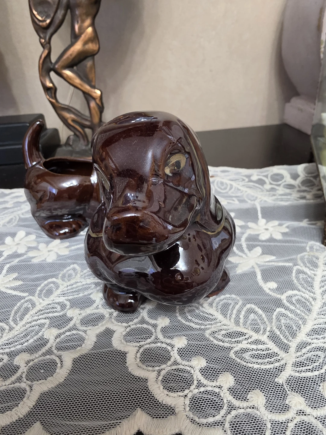 Vintage Dachshund Ceramic Planter - photo 3