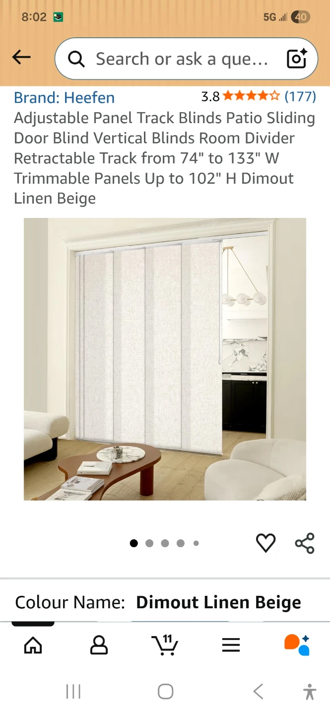 Adjustable Panel Track Blinds Patio Sliding Door Blind Vertical