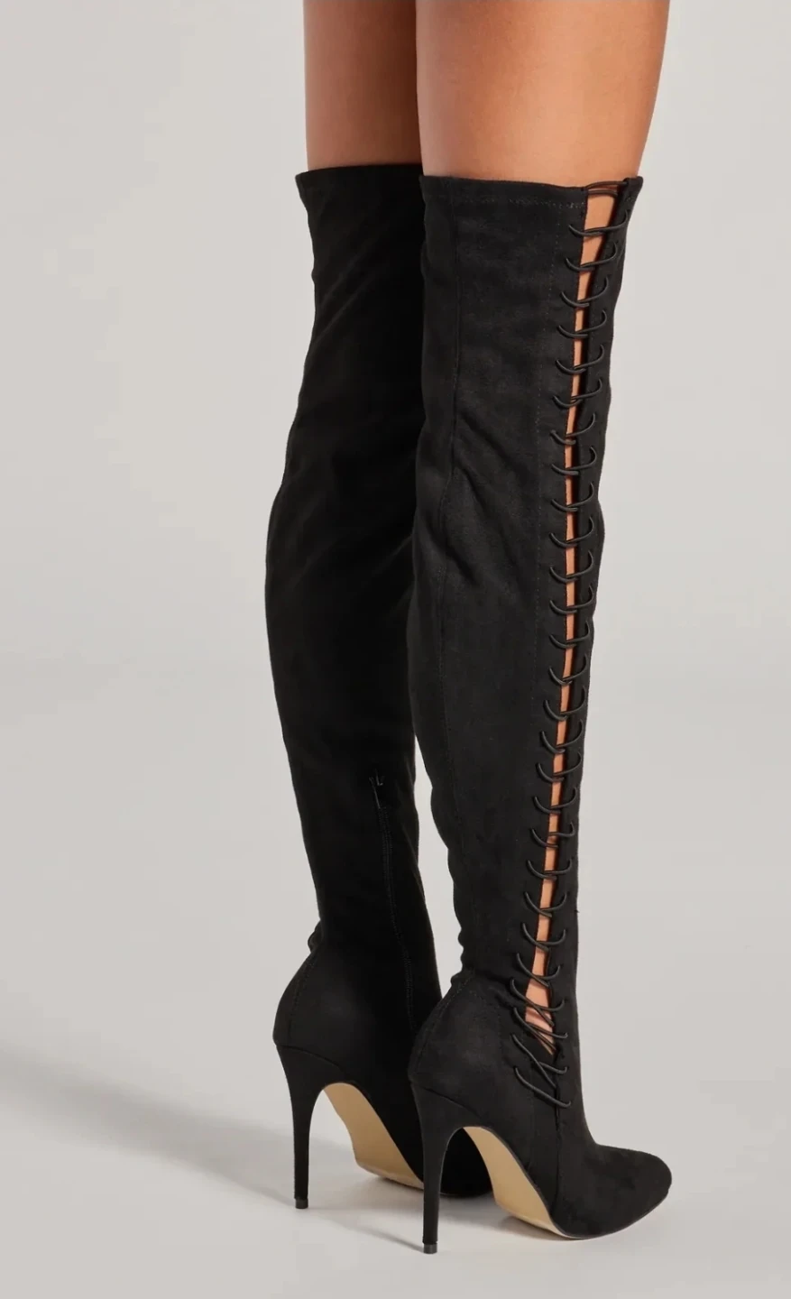 Black Stilleto Thigh high boots - photo 2