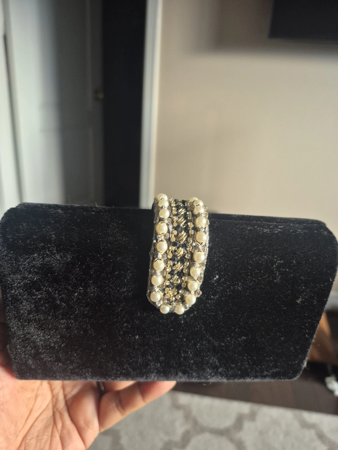 Beaded Pearl Statement Bracelet