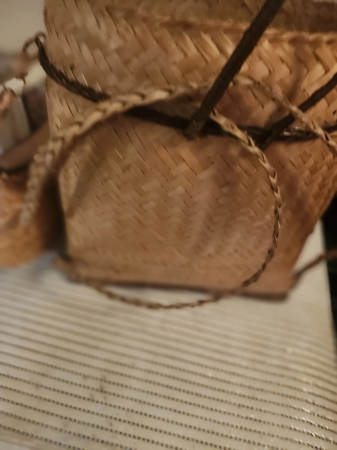Handwoven Wicker Basket backpack - photo 4