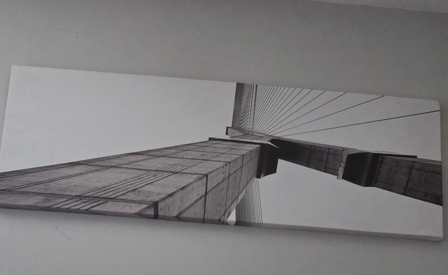 Black and White Bridge Canvas Print.