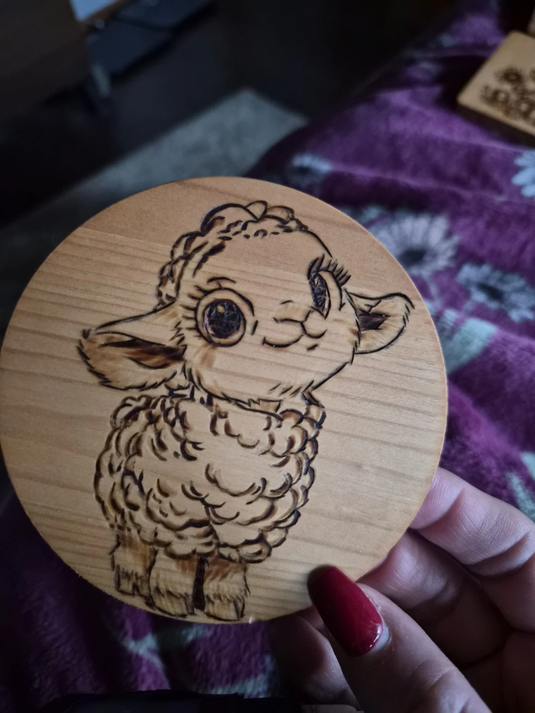 Handcrafted wood-Hand burned animal coasters - photo 4