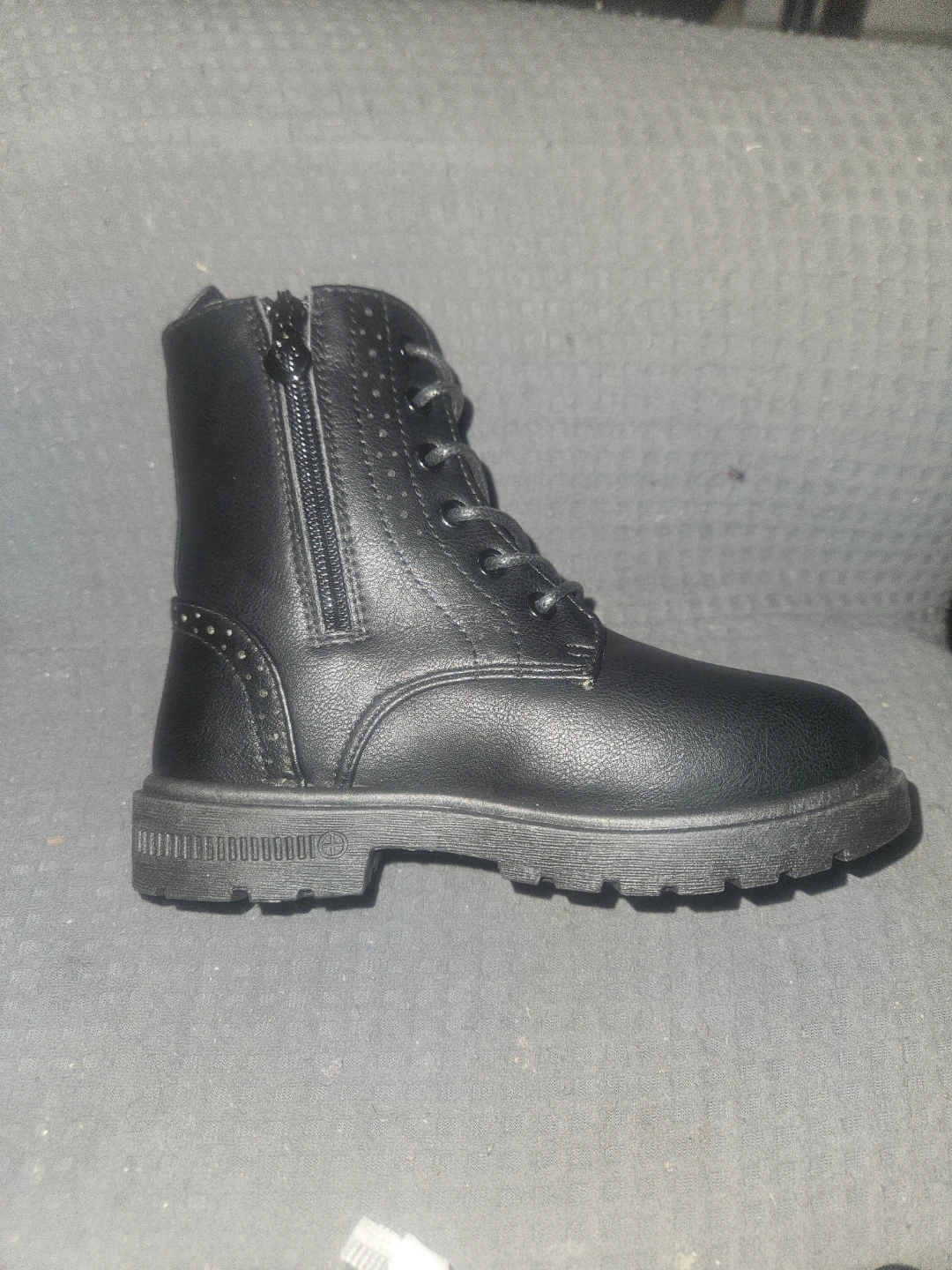Daclay Black Lace-Up Boots