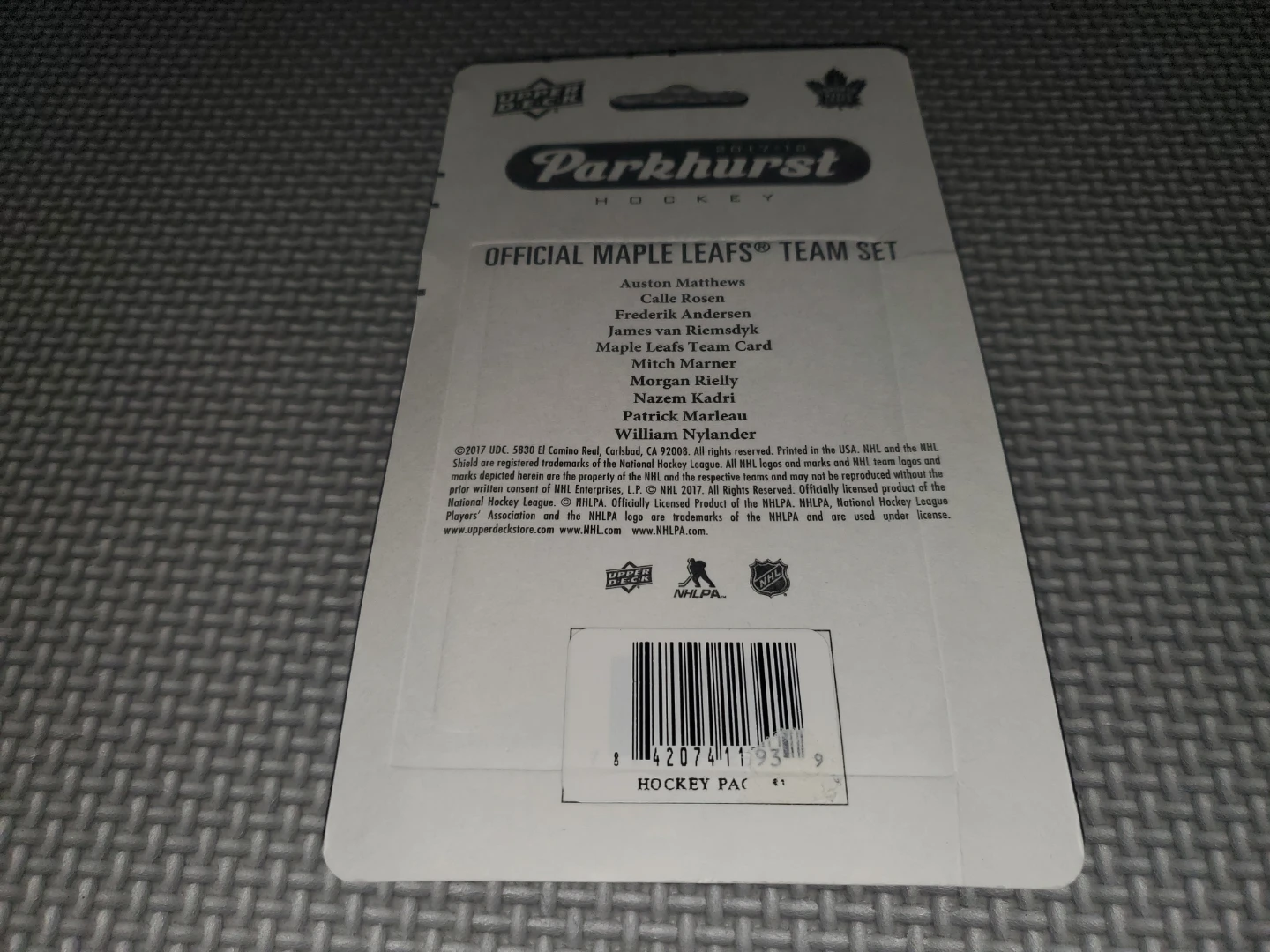 2017-18 Upper Deck Parkhurst Toronto Maple Leafs Team Set - photo 3