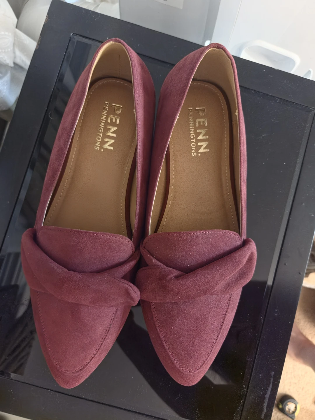 Penn Penningtons Burgundy Suede Loafers