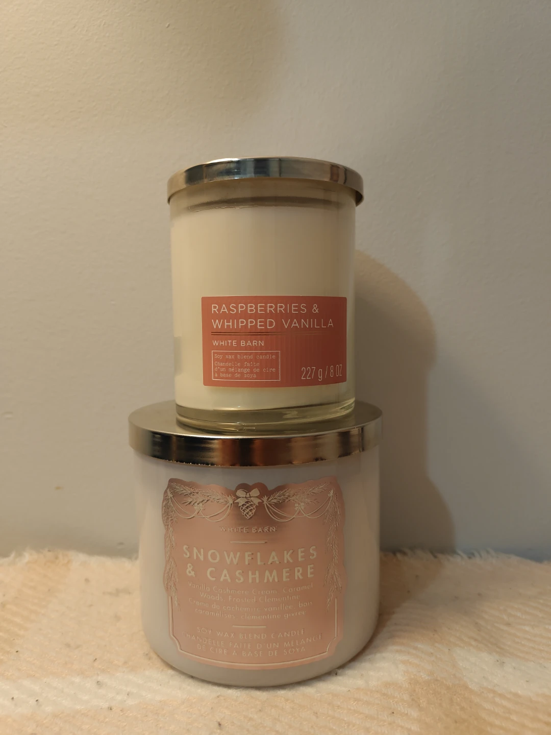 White Barn Raspberries & Whipped Vanilla Soy Wax Blend Candle