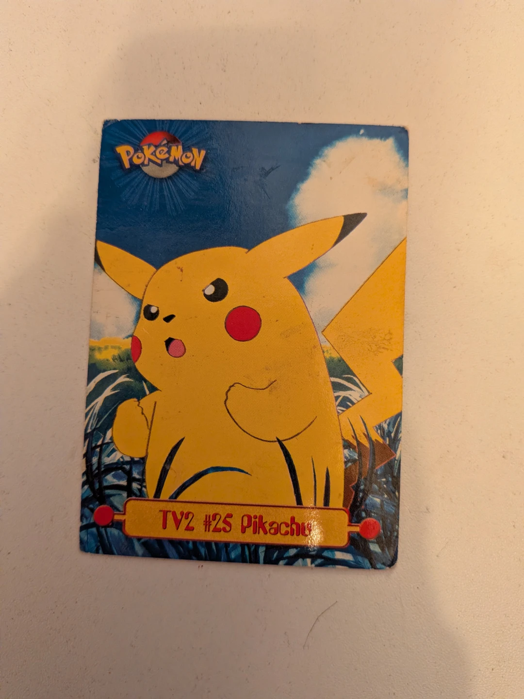 Topps 1999 Pokemon #25 Pikachu TV Animation Edition Card