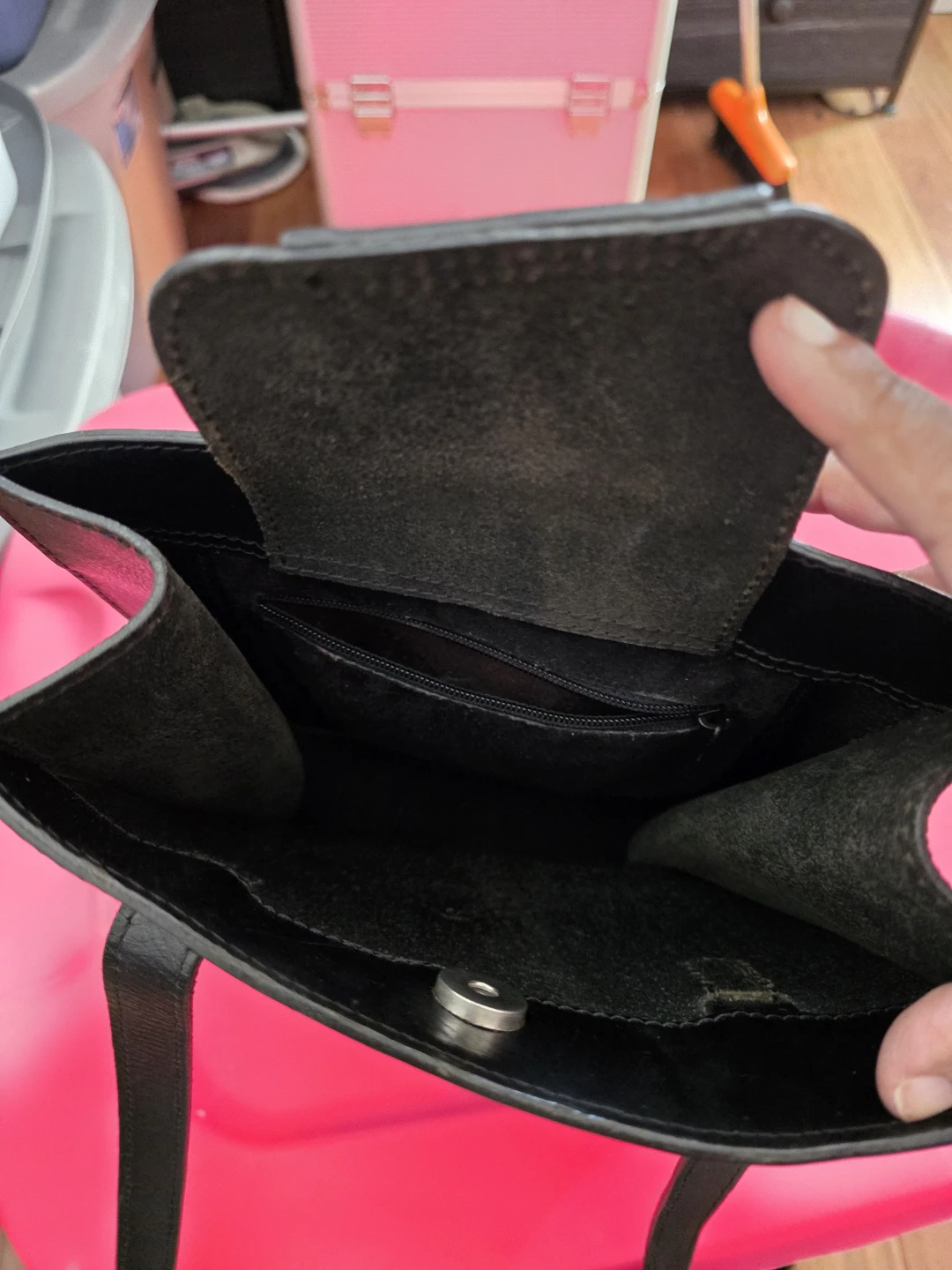 Black Leather Shoulder Bag - photo 5