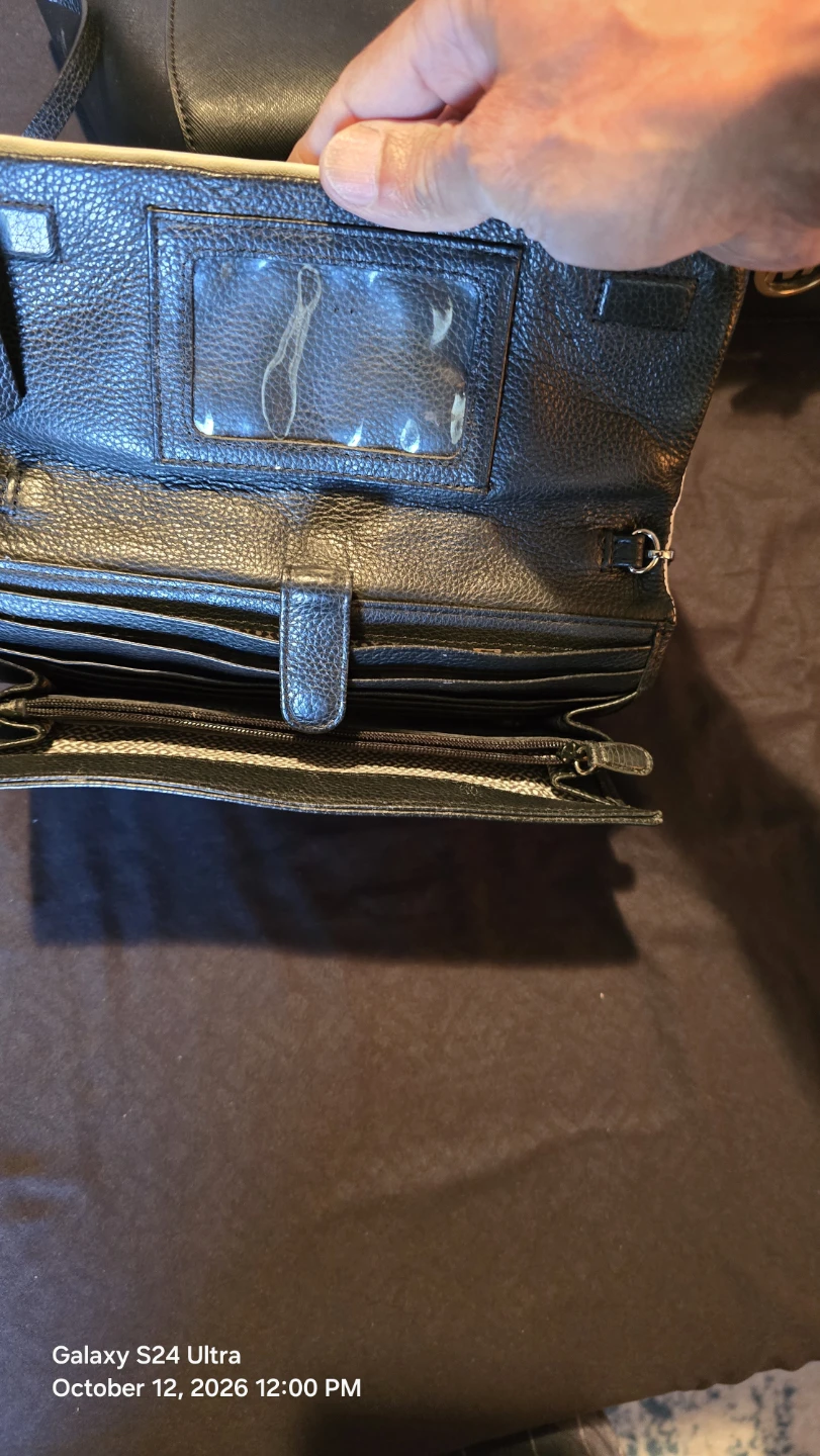 Brighton Black and White Leather Crossbody Wallet - photo 3