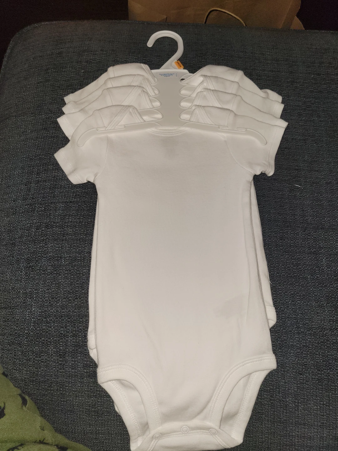 Carter's White Bodysuits 12m — Set of 4