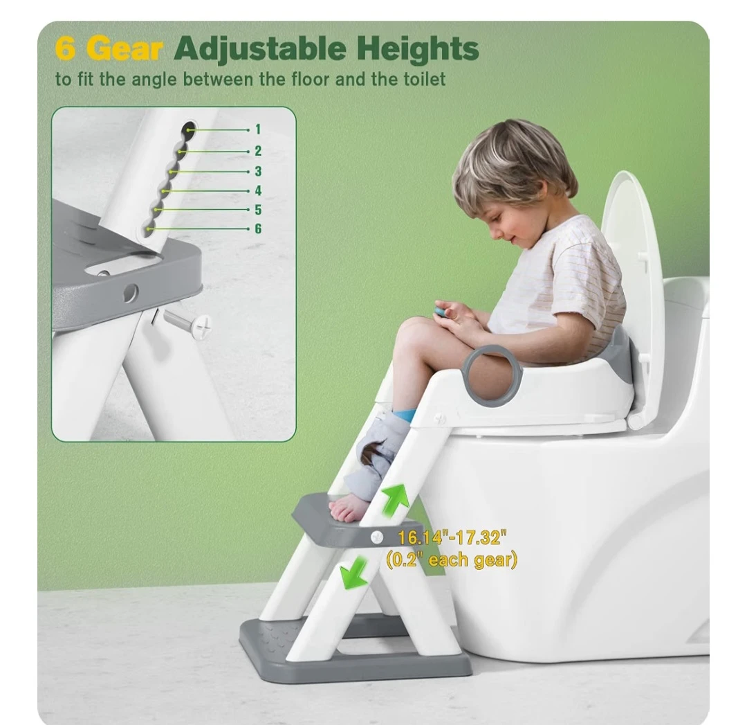 Adjustable Bear Kids Toilet Training Ladder - photo 3