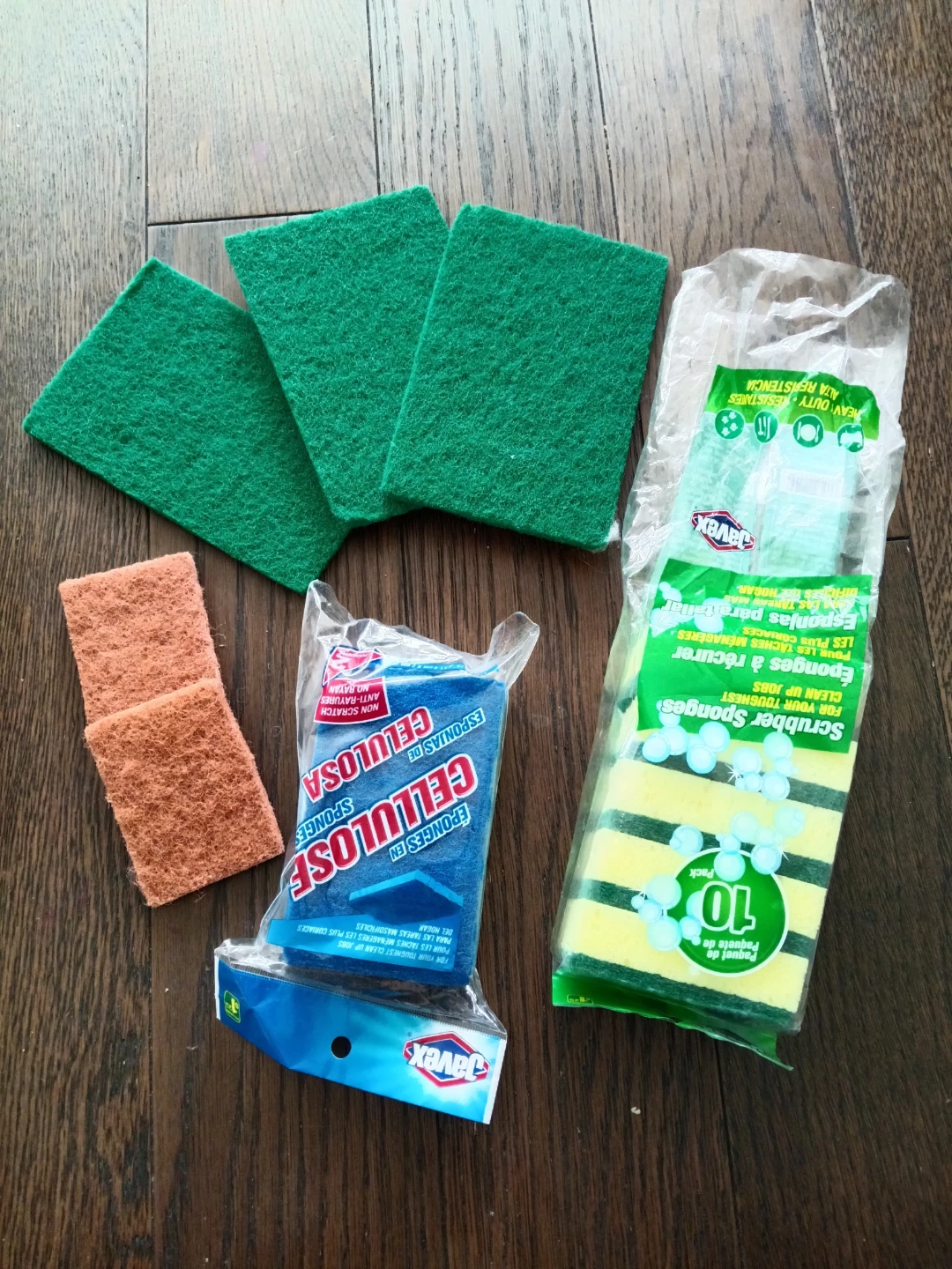 Scotties tissues and cleaning sponges bundle