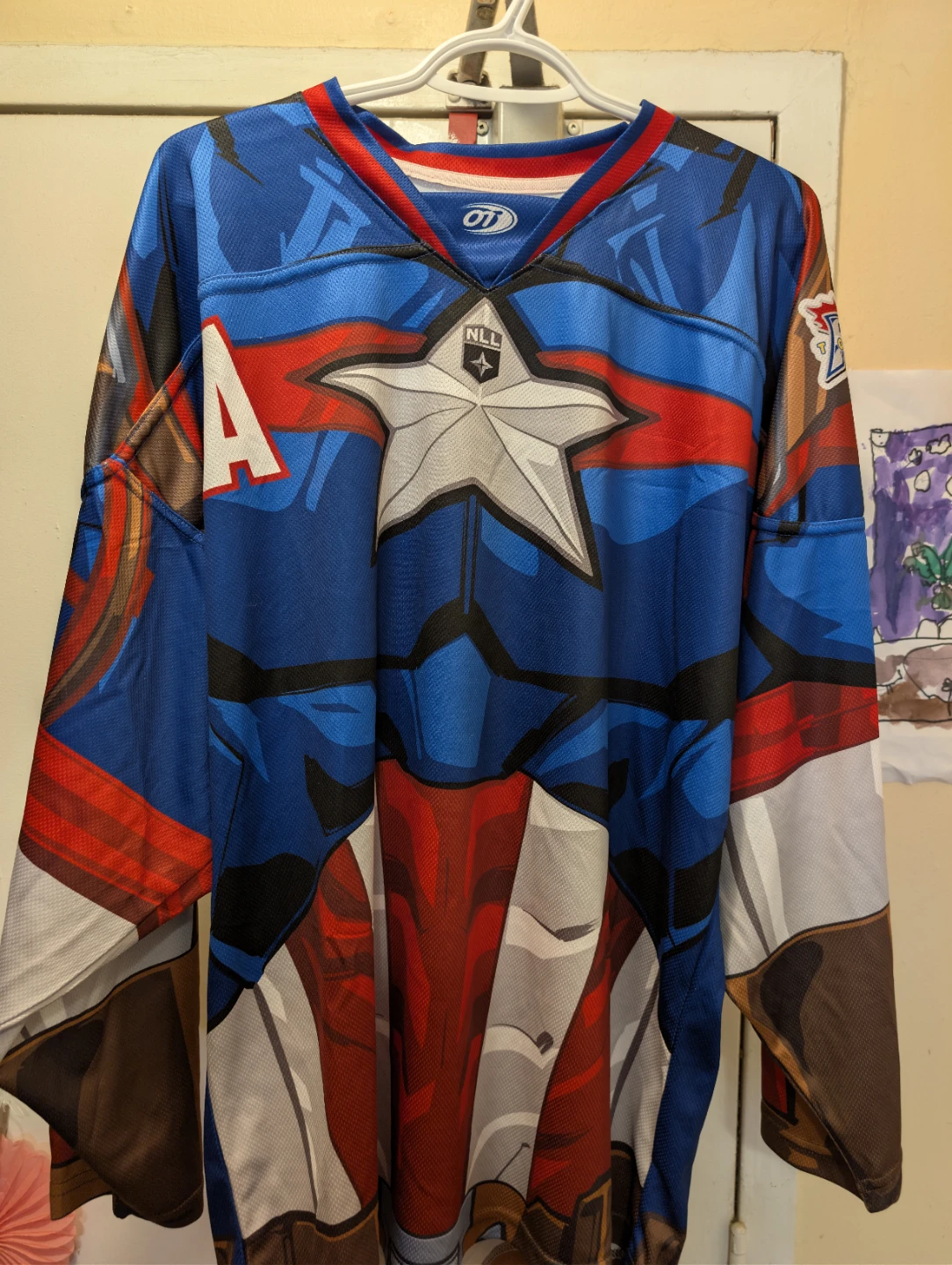 NLL Marvel Captain America Hockey Jersey