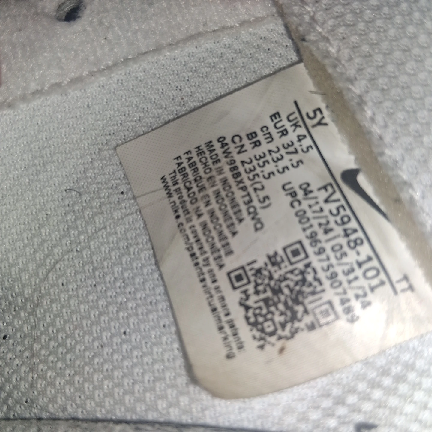 Nike Air Force 1 Sneakers White and Black - photo 5