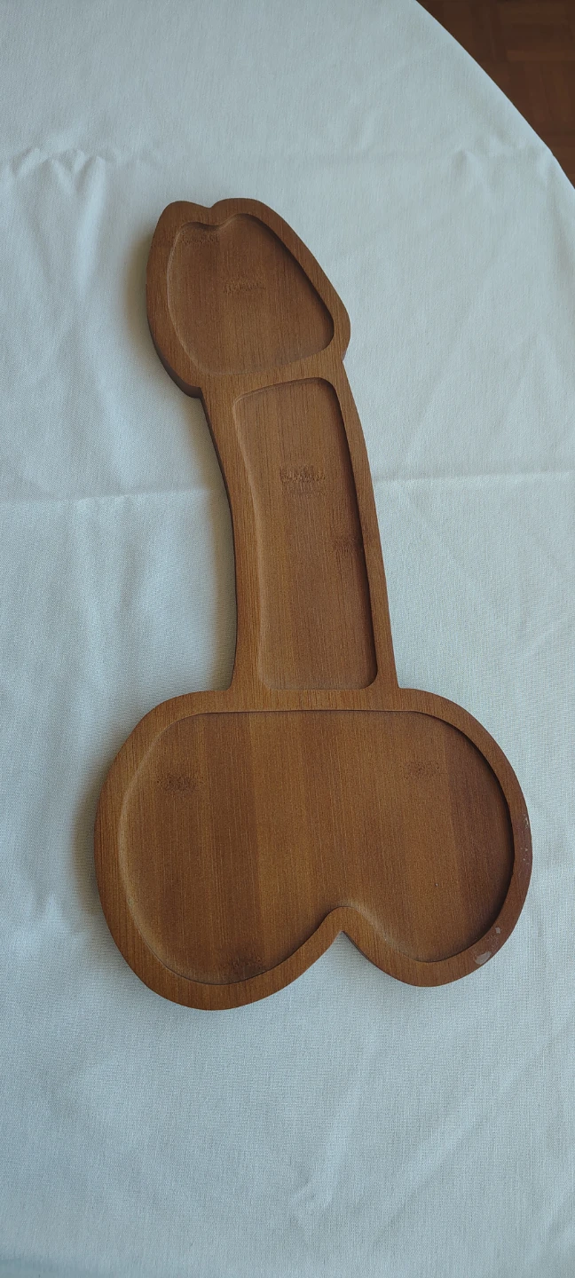 Penis Shaped Wooden Serving Tray
