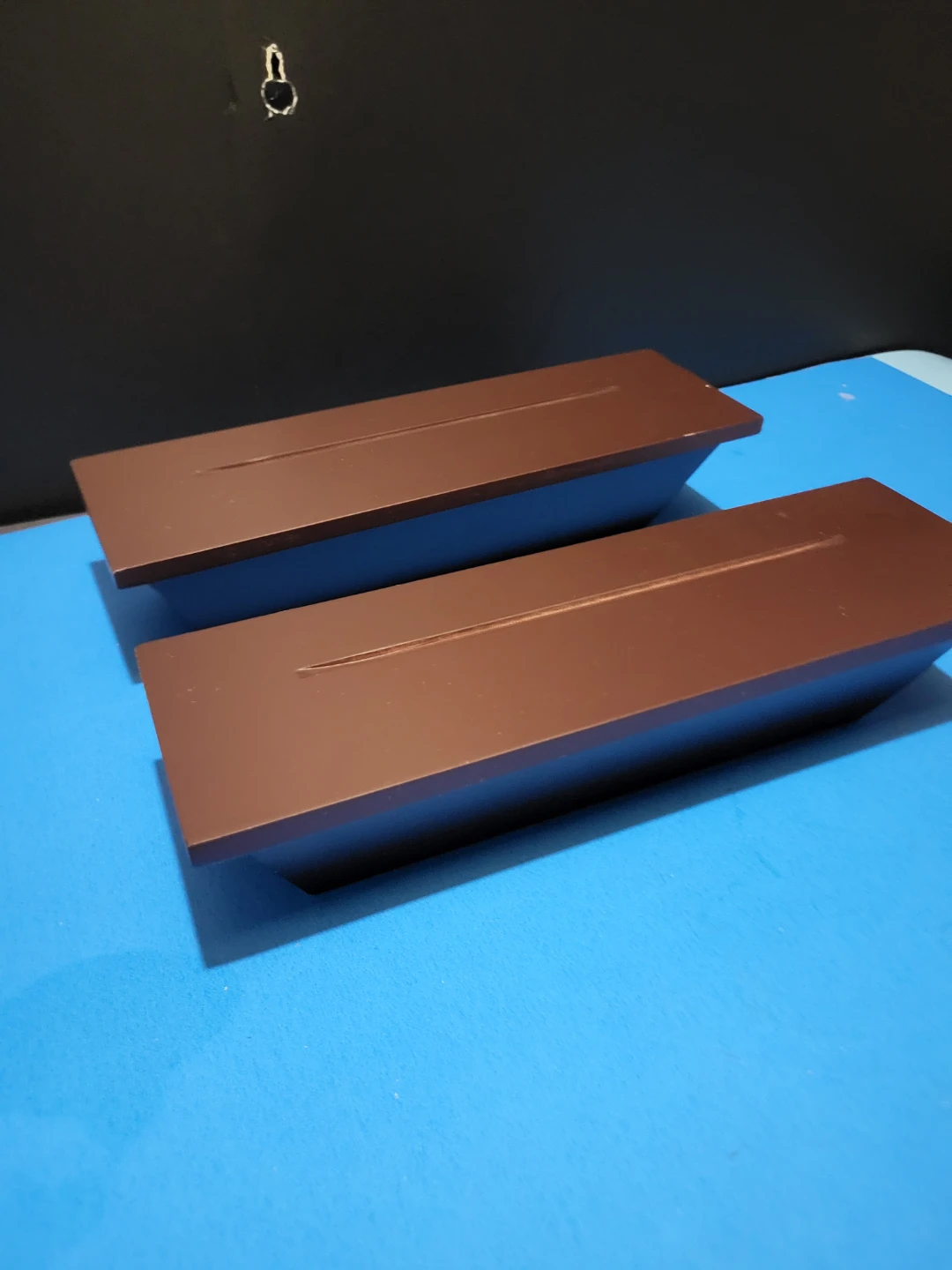 Two Brown Wall-Mounted Shelves - photo 2