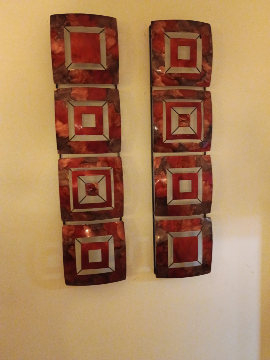 Set of 2 Metal Wall Art Panels