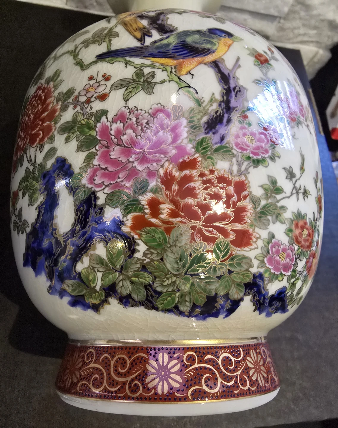 Vintage Japanese Decorative Vase – 12" - photo 4