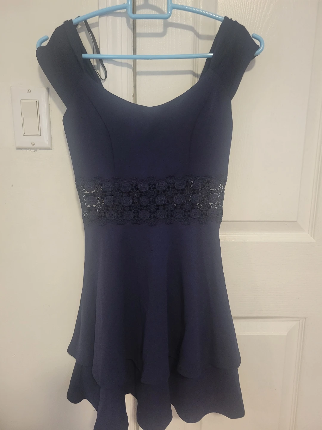 Navy Blue Off-the-Shoulder Dress - photo 2