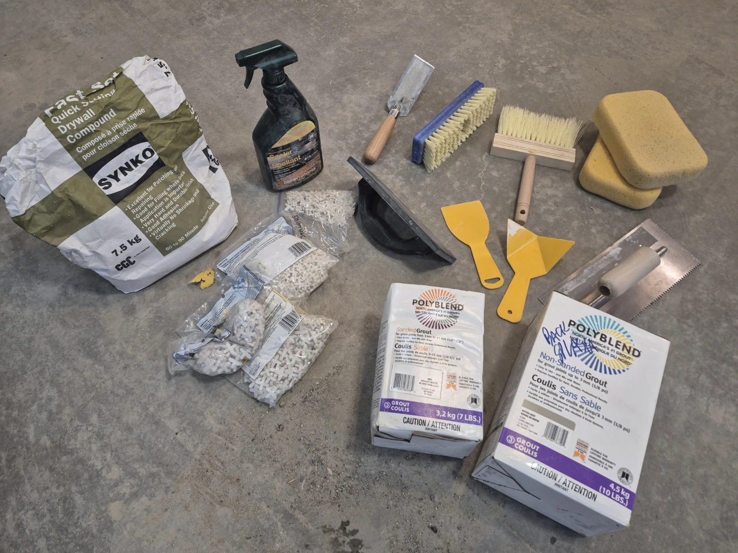 Tile & Grout Tools and Supplies – Miscellaneous Lot