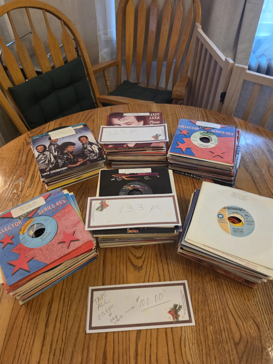258 Vintage 45 RPM Vinyl Records – 60s, 70s & 80s - photo 3