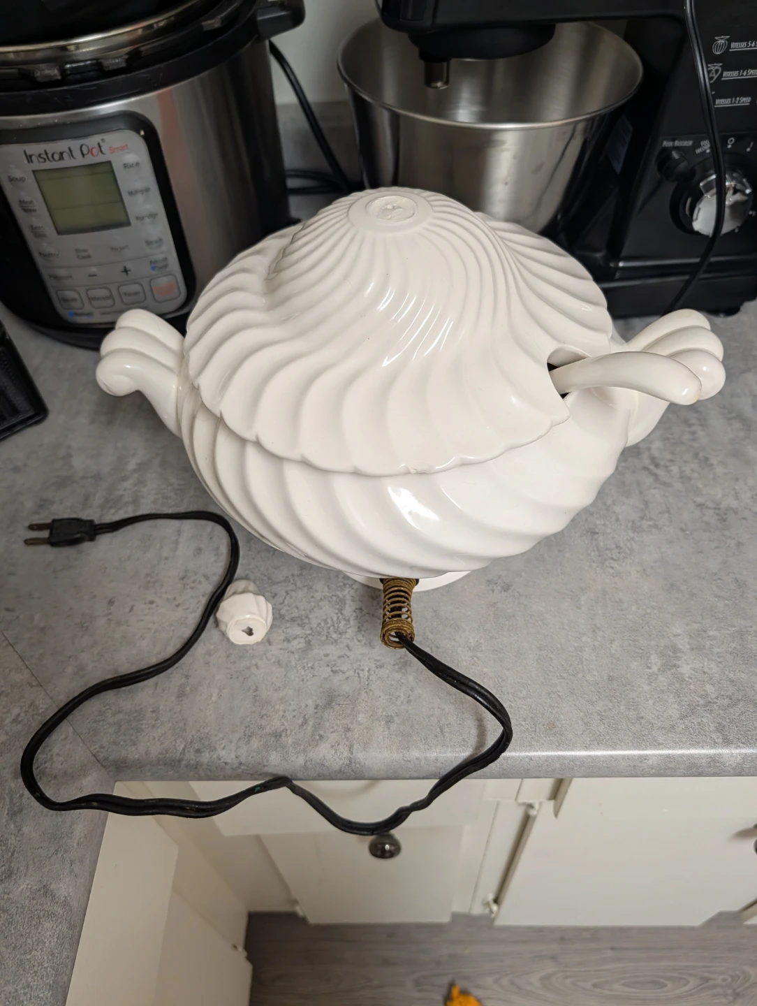 Vintage Ceramic Electric Soup Tureen