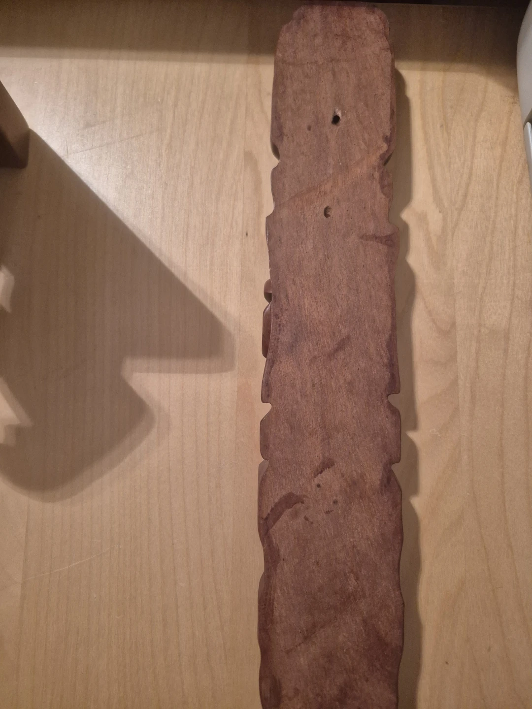 Hand-carved Wooden Tiki Mask Wall Decor - photo 2