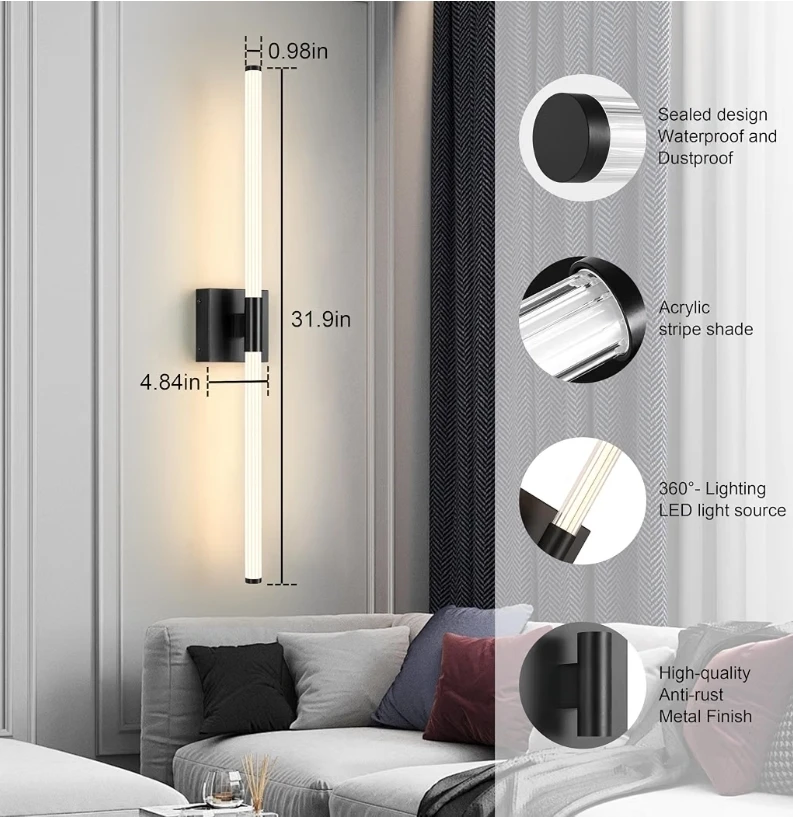 Morauroral Battery Operated Dimmable LED Wall Sconce - photo 3