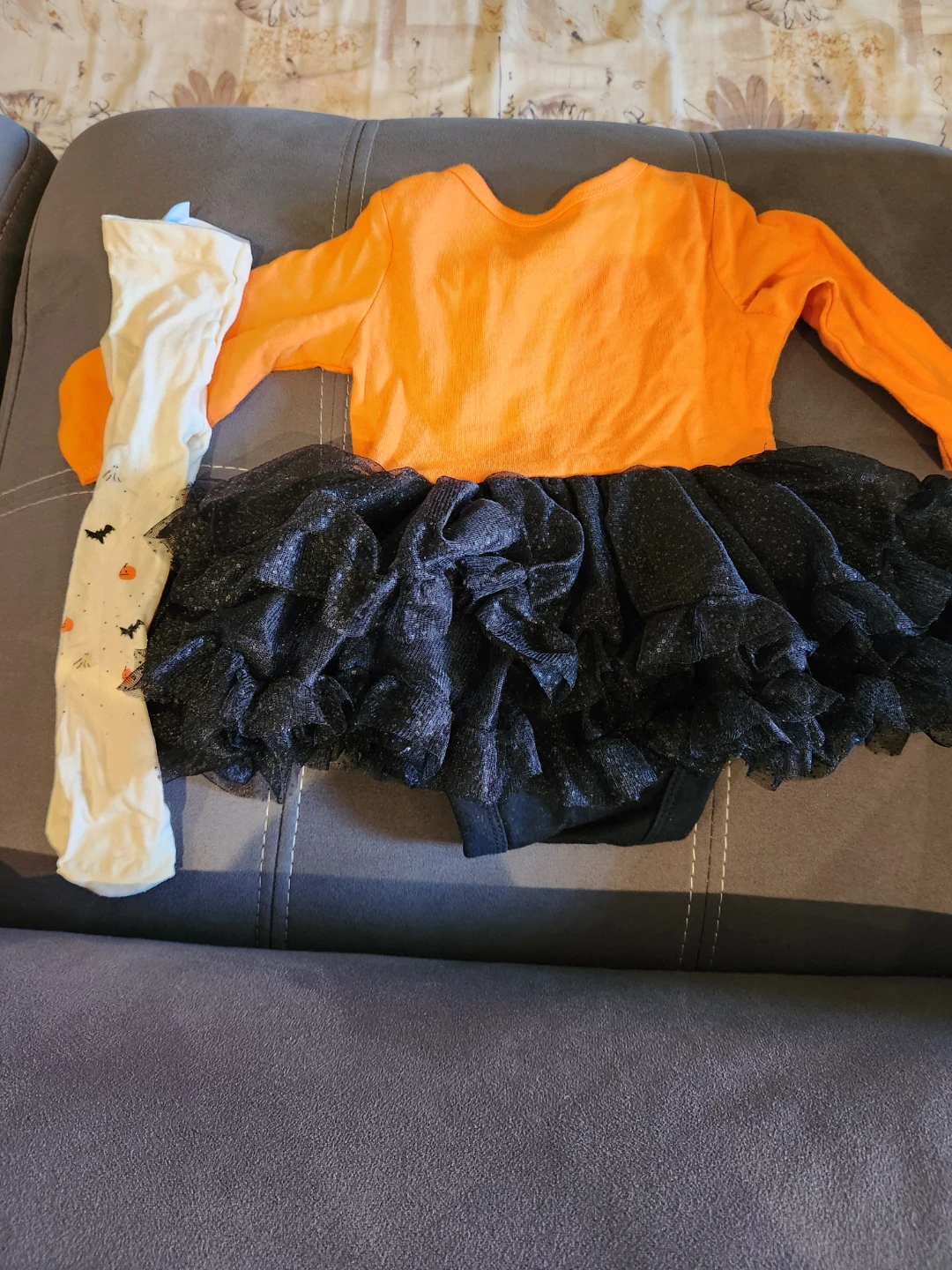 Baby Halloween Pumpkin Outfit with tights - photo 4